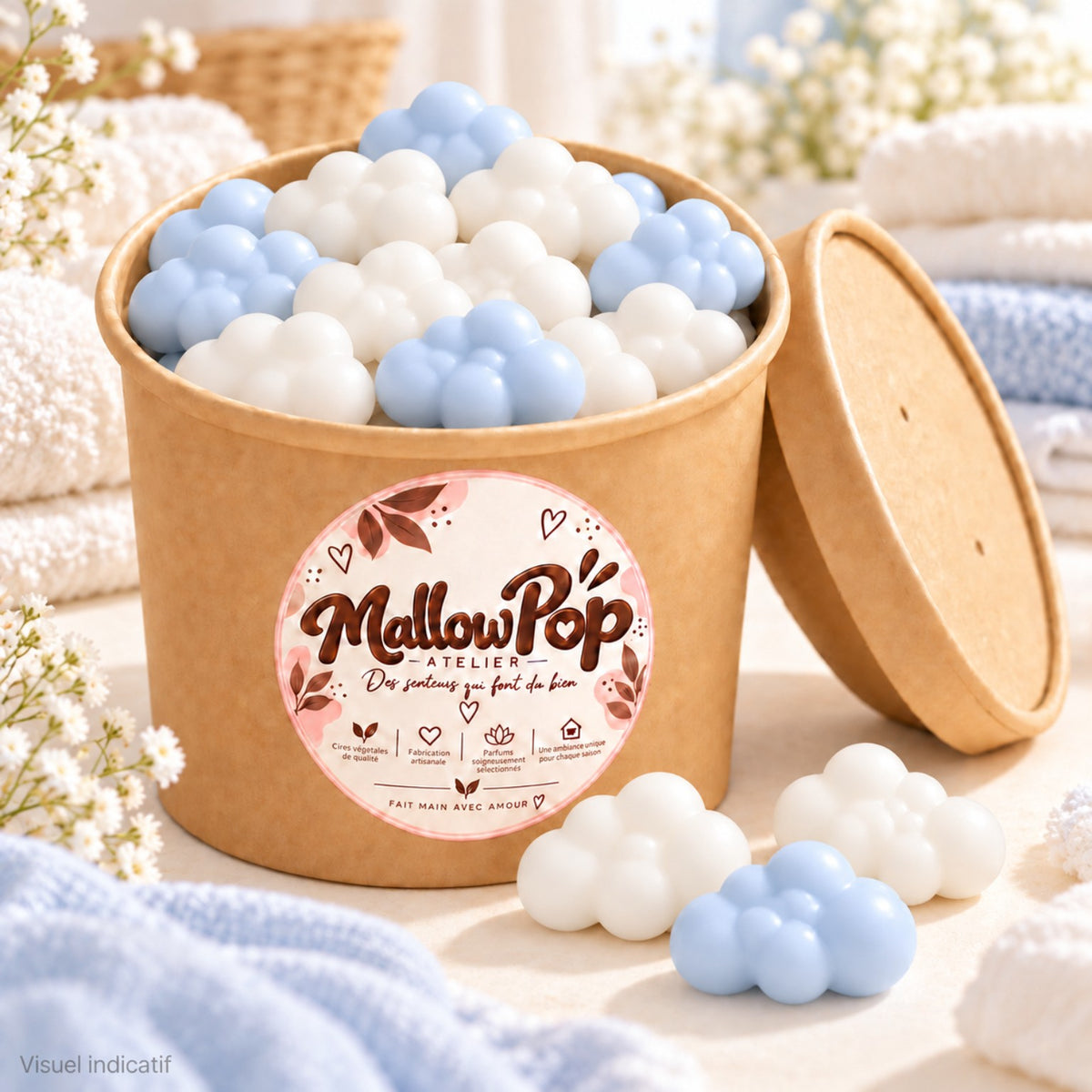 Fondants nuages Adoucissant — pot de 50 g — visuel indicatif